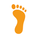 Bare foot icon representing the barefoot philosophy