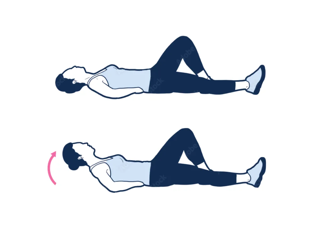 Person performing a McGill crunch exercise to build core endurance and protect the lower back.