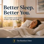 Person resting peacefully in a bright bedroom, representing evidence-based strategies for better sleep, healthy sleep habits and restorative rest.